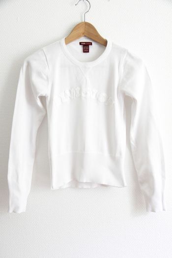 H&M L.o.g.g. Petit pull blanc fin en 100% coton, parfait pour l'été !