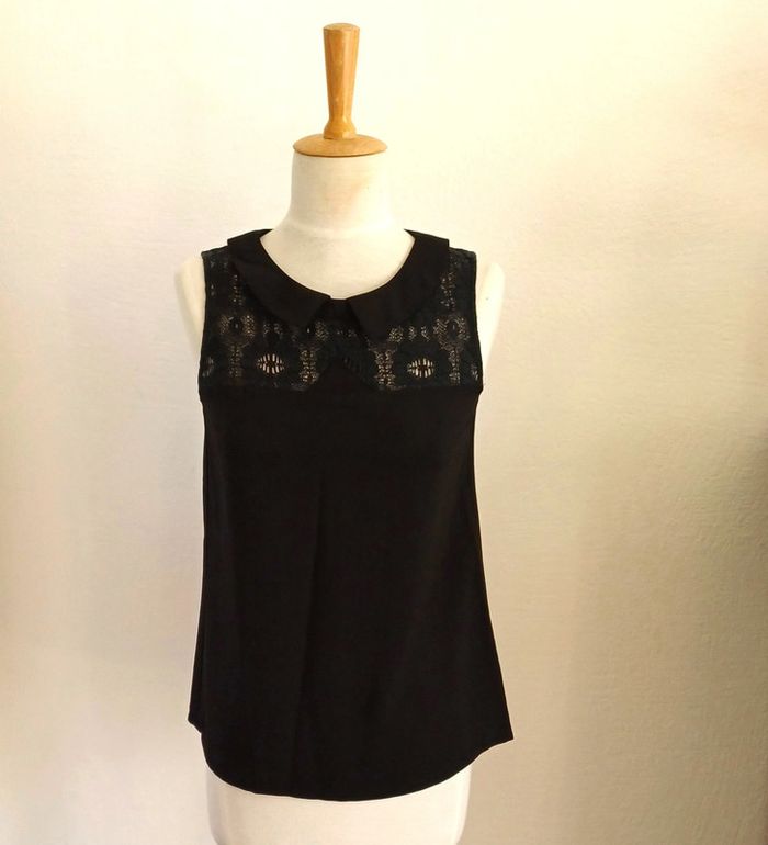 Haut noir Color Block taille S
