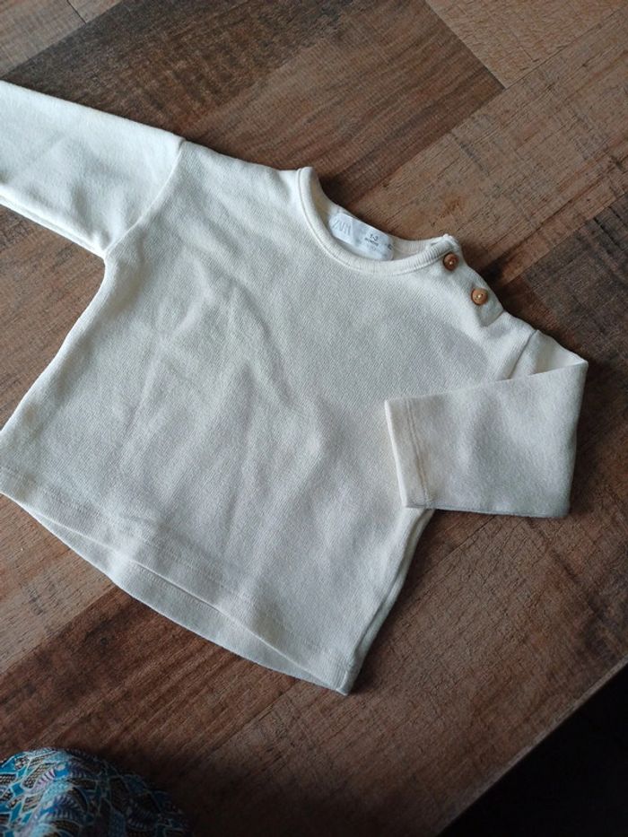 Pull crème zara 1 3 mois 62cm