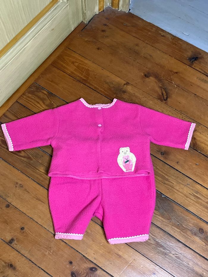 Ensemble en polaire rose bébé - photo numéro 2