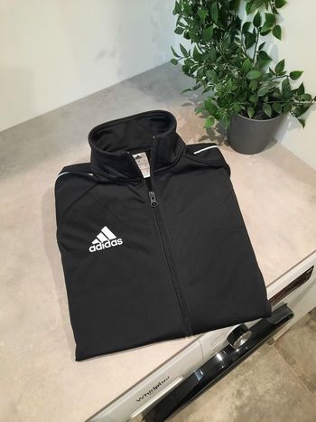 Gilet Zippé Adidas – Noir – Manches Longues – Taille S