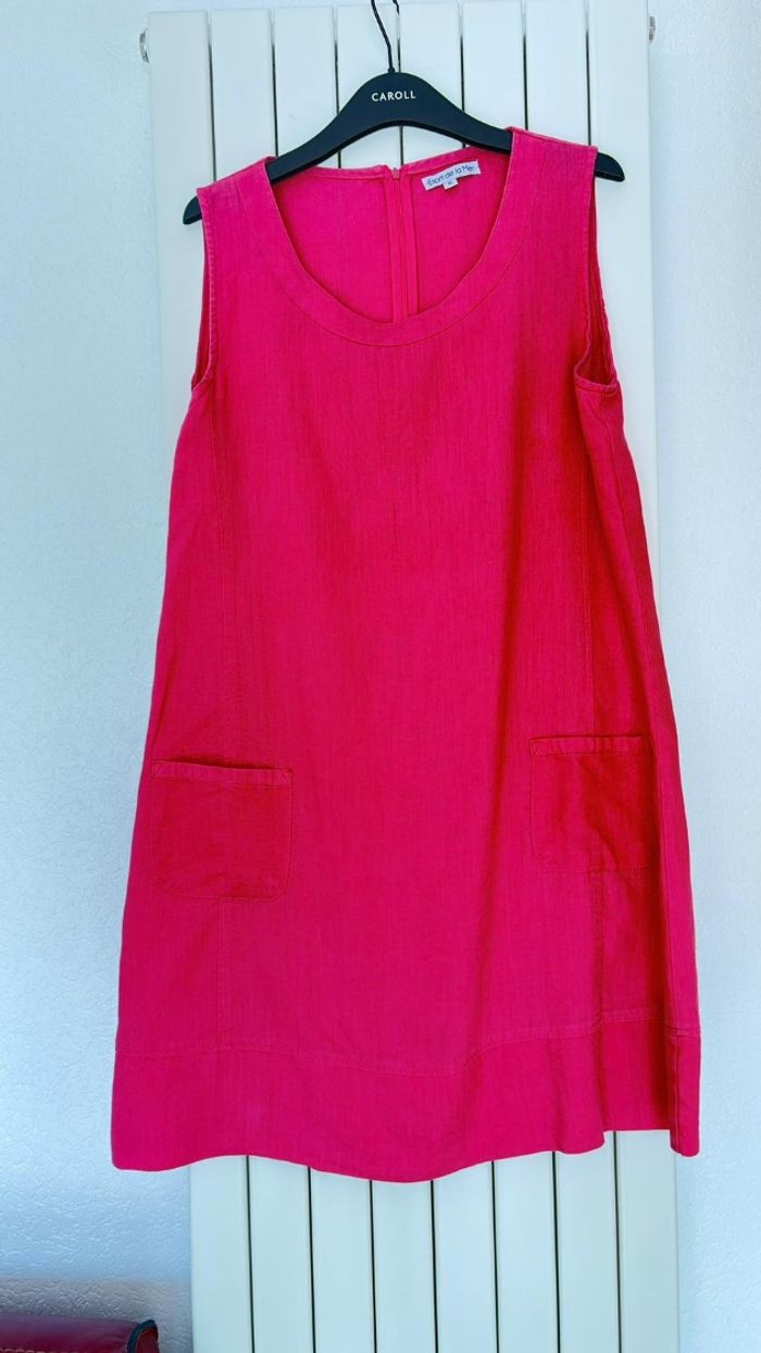 robe en lin fuschia - photo numéro 3