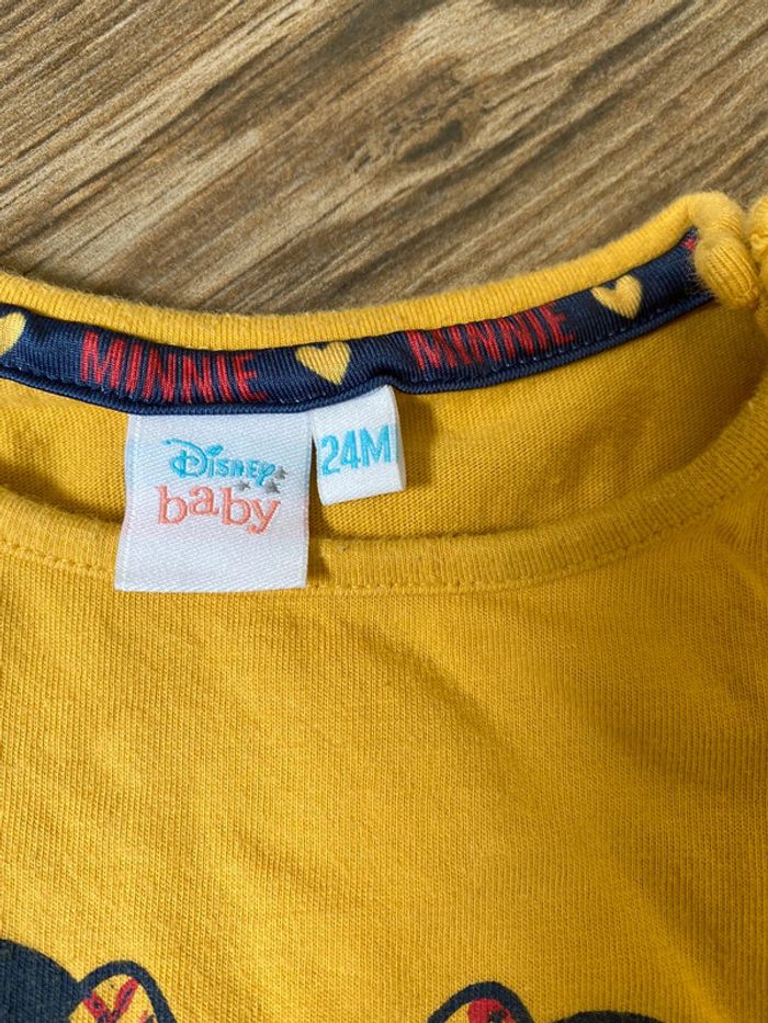 T-Shirt ML Minnie Jaune 24 mois - photo numéro 2