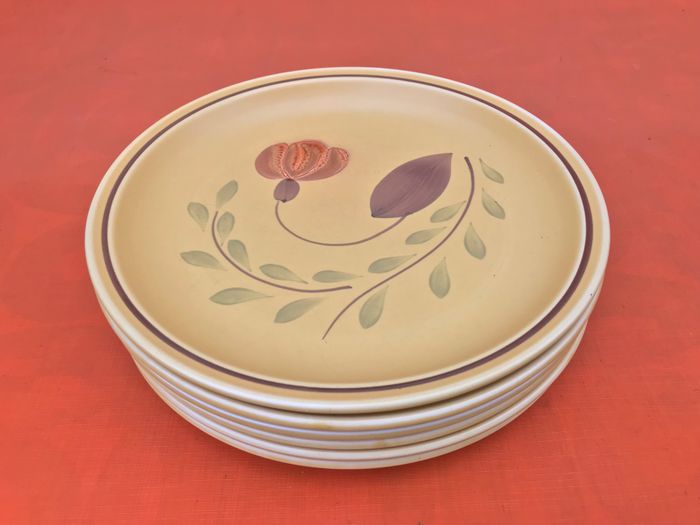 Années 1960 6 assiettes plates Ateliers du Revernay France Grès mat - photo numéro 2