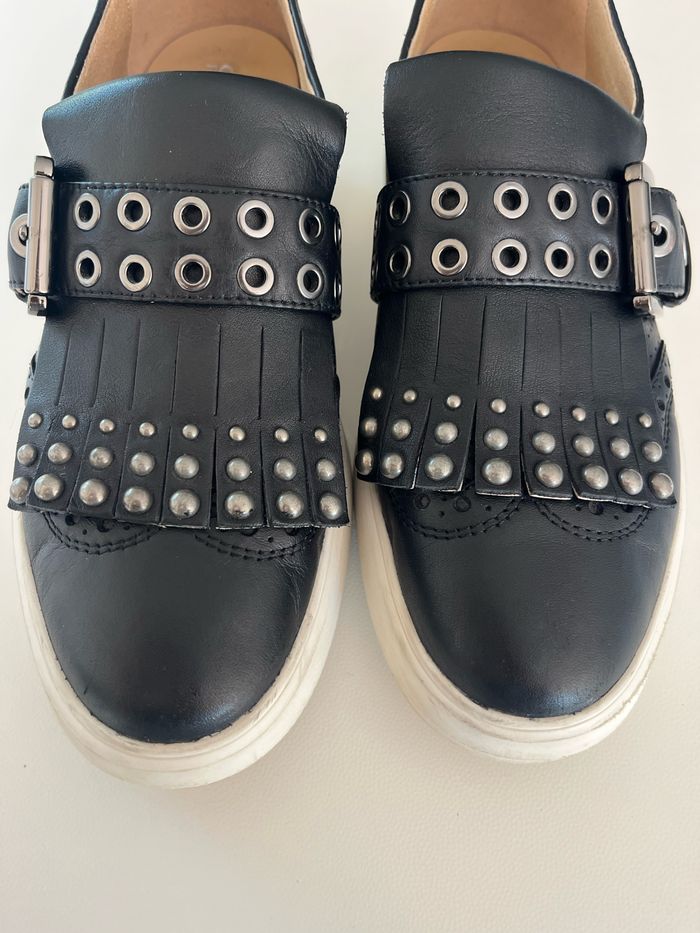 Mocassins femme cuir noir très confortables Geox respira 38 - photo numéro 4