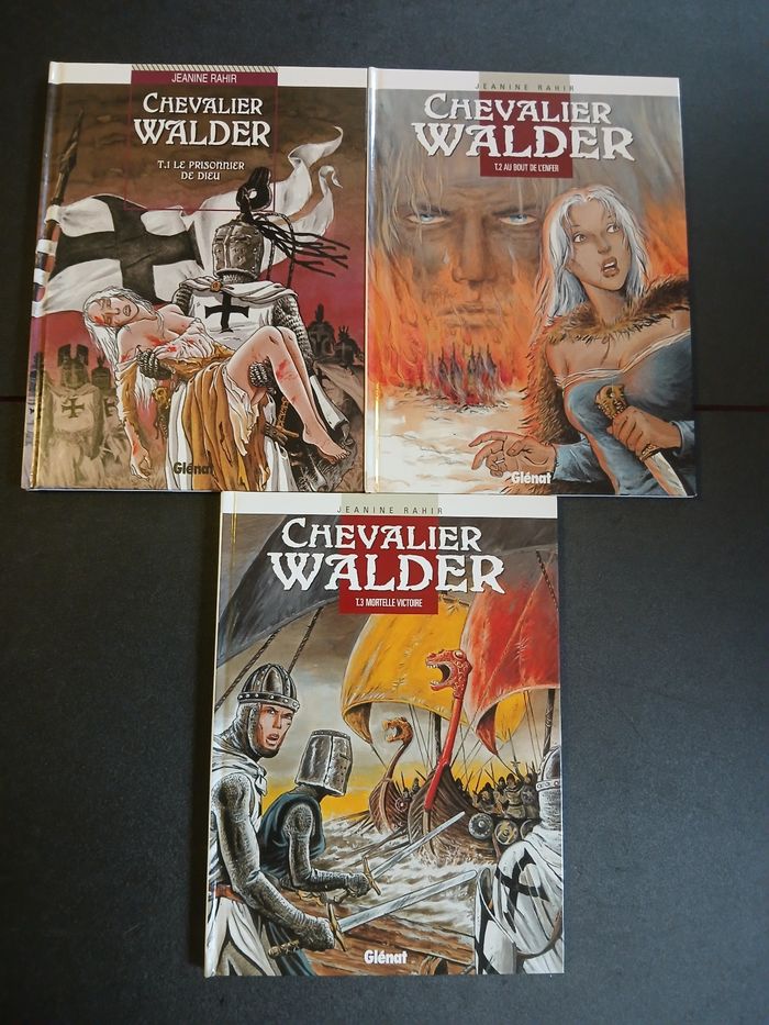 Lot de 3 bd chevalier walder 1 à 3,EO