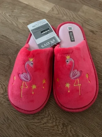 Chausson flamant rose