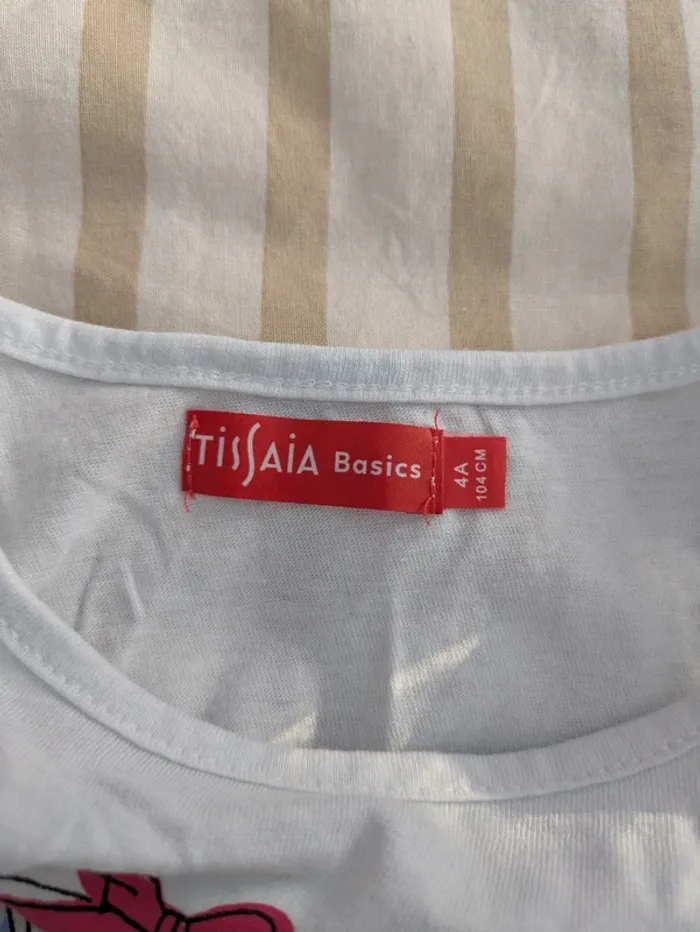 Débardeur Blanc "Belle en Marinière" - Tissaia - 4 Ans (104 cm) - photo numéro 2