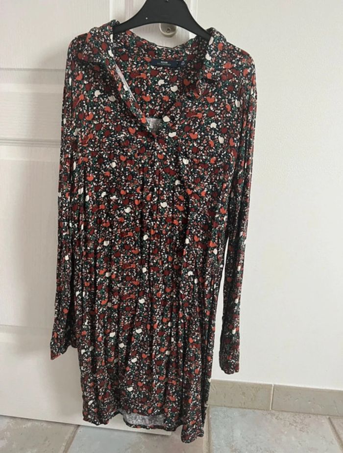 Robe à fleurs marron Kiabi taille 38