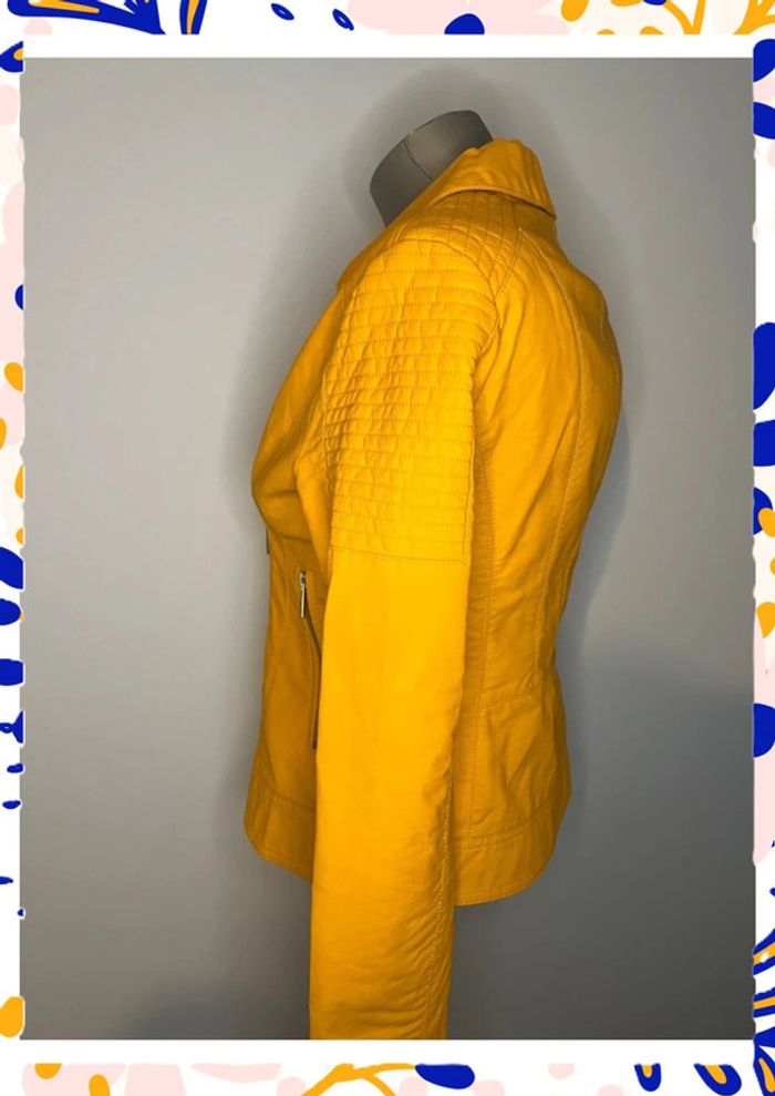 Veste effet cuir moutarde Only – Taille 36 🔥 - photo numéro 6
