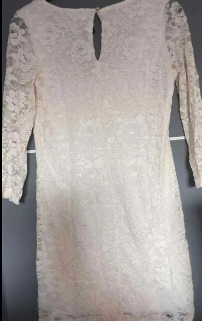 Robe  blanche M 38  dentelle femme - photo numéro 3