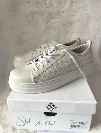 Baskets en cuir ivoire vaikola san Marina pointure 41