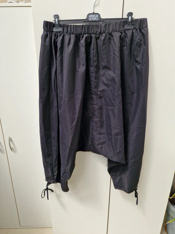 Pantalon Sarouel Jambes Ultras Larges Taille Elastique Noir
