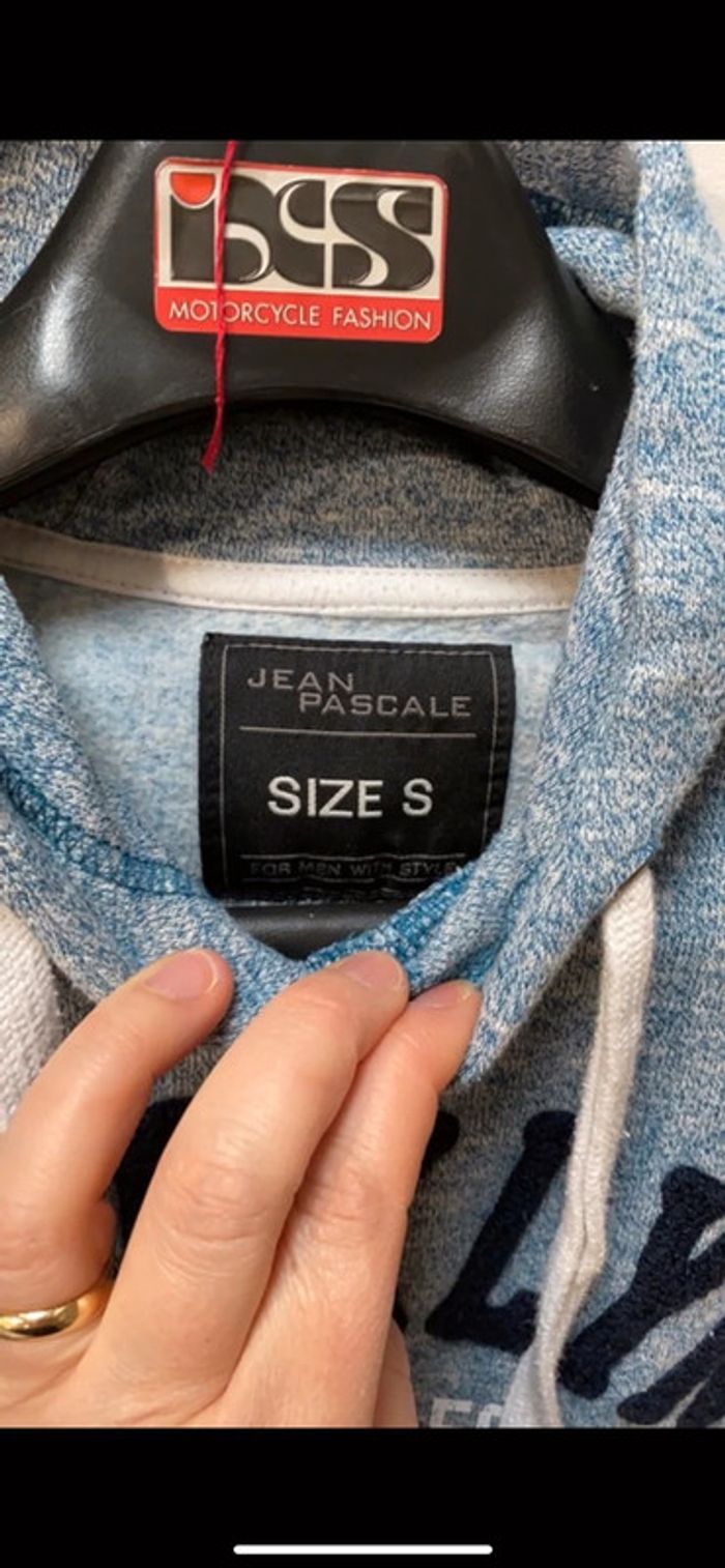 Sweat à capuche bleu clair Taille S Jean Pascale - photo numéro 2