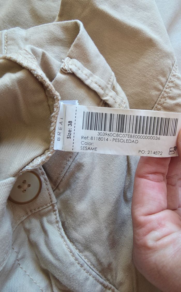 Bréal Pantalon Chino Coton Lin Beige Très bon état 38 - photo numéro 4