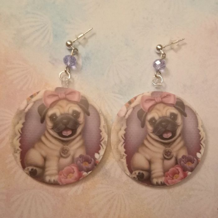 Boucle d'oreille chien - photo numéro 2