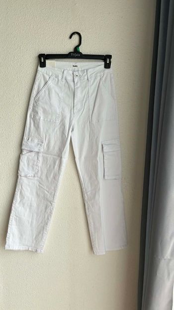 Jean cargo blanc