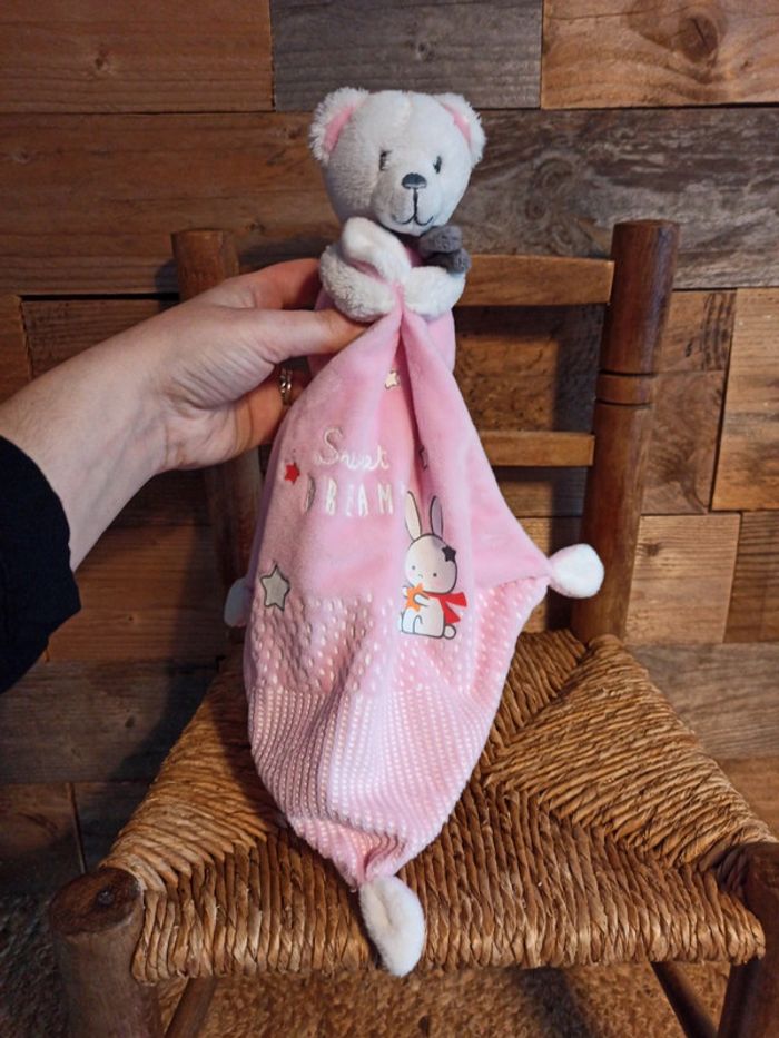Doudou sweat dreams rose mots d'enfants tbe - photo numéro 5