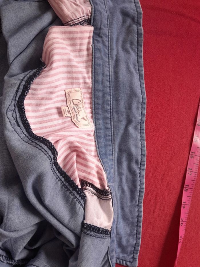 Chemise sans manche imprimé effet jean Chi Ole denim architect - photo numéro 6