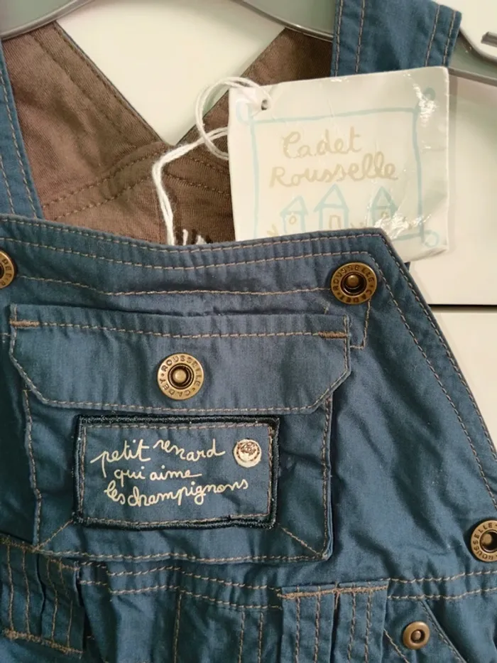 Salopette bleu Taille 12 mois Cadet Rousselleq - photo numéro 2