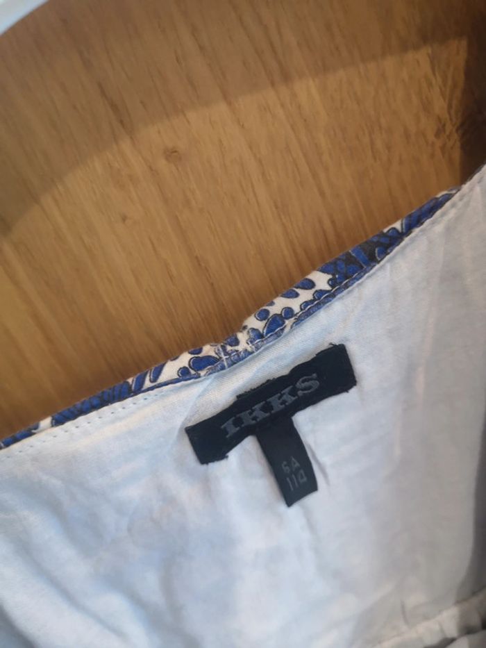 Robe fleurie en bleu et blanc à bretelles IKKS 6 ans - photo numéro 7