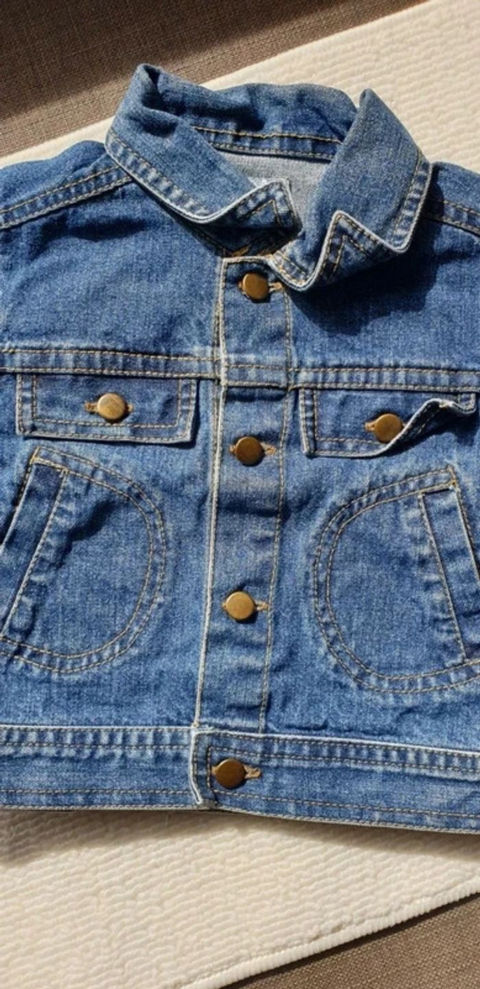 Veste jeans 6 mois - photo numéro 2
