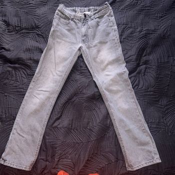 Pantalon style délavé en jeans gris