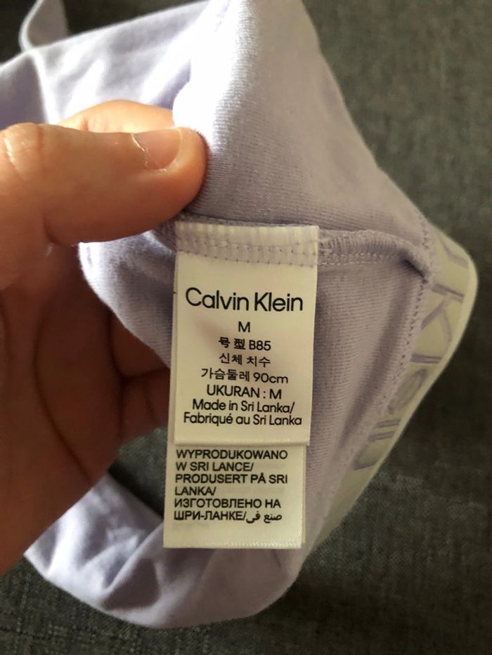 Brassière Calvin klein couleur lila - photo numéro 3