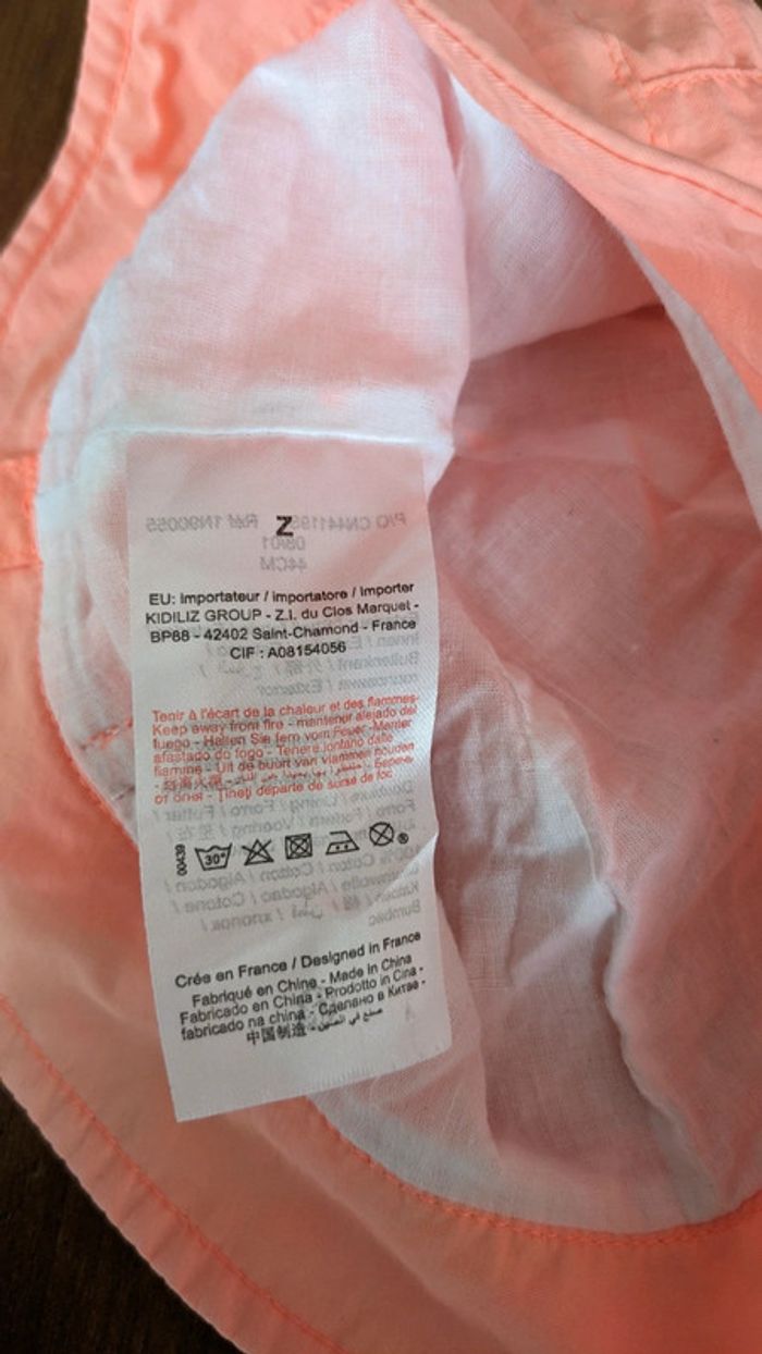 Petit bob rose saumon fluo 1-6 Mois - photo numéro 3