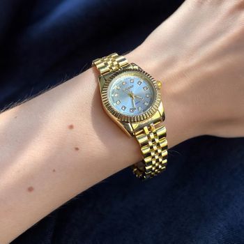 Montre chic en acier inoxydable 