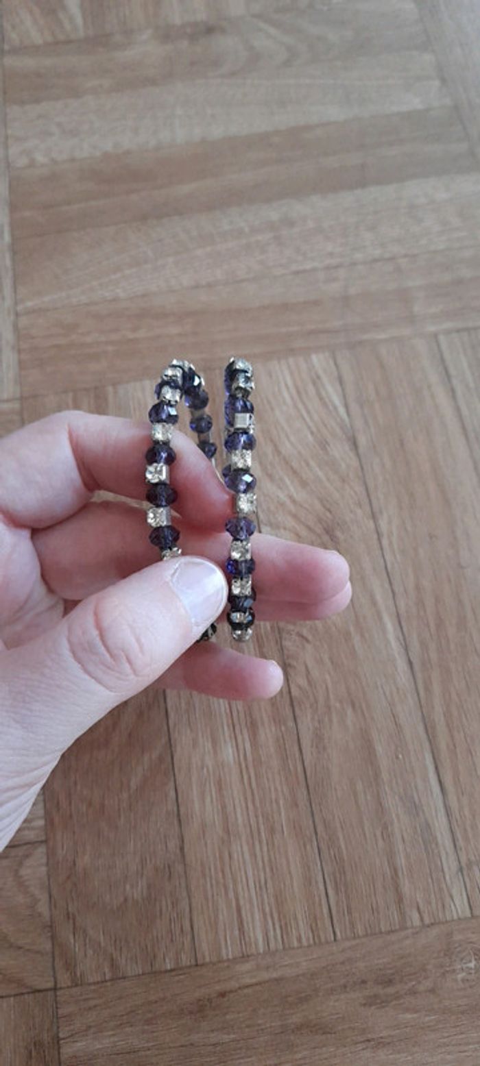 Bracelet violet at argenté - photo numéro 3