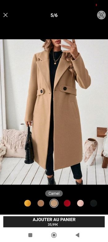 Manteau mi saison beige femme taille L