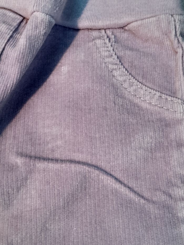 ​Pantalon Bébé Velours Côtelé Lilas/Mauve Clair (Taille 68 / 6 Mois) - Baby Club - photo numéro 3