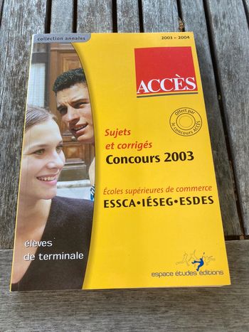 Sujet et corrigés Accès concours 2003