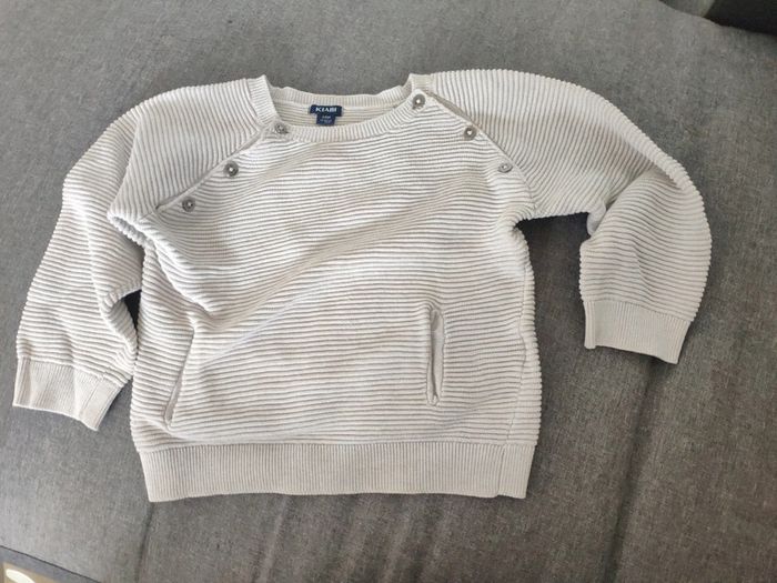 Pull Kiabi beige 24 mois