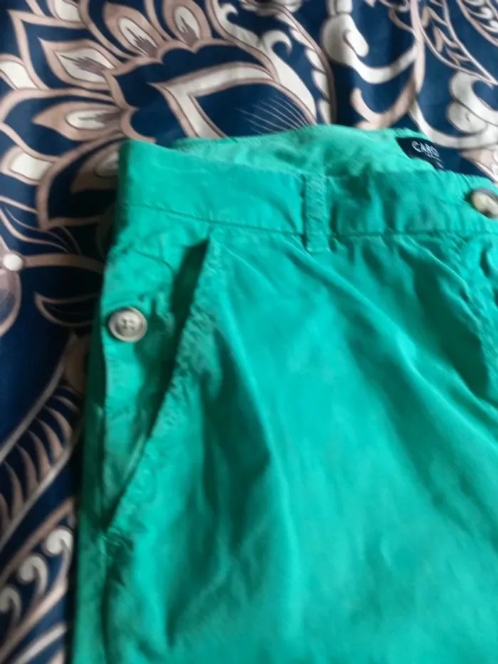 Pantalon léger vert caroll - photo numéro 3