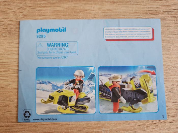 Playmobil 9285 Motoneige + boîte & notice – Très bon état - photo numéro 3