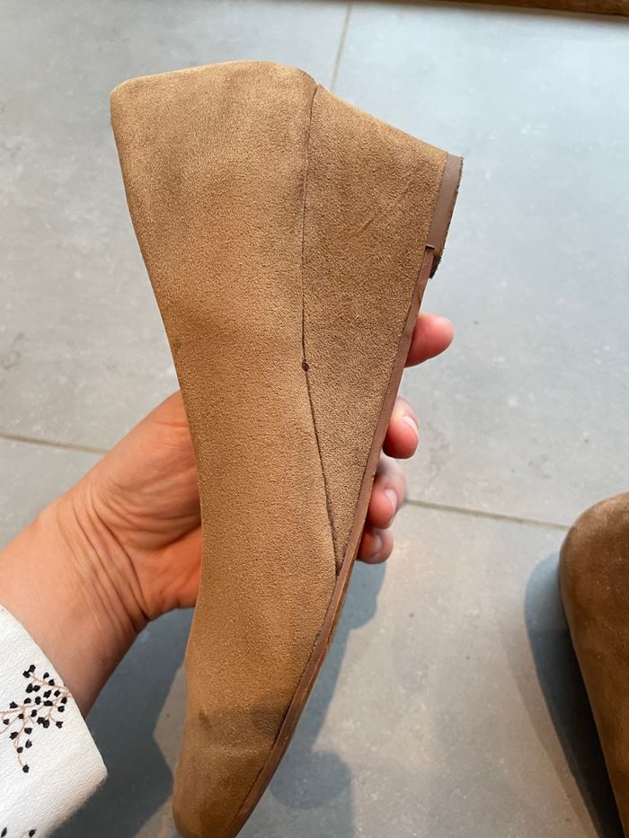 Chaussures hiver chic talons compensés suédine - photo numéro 6