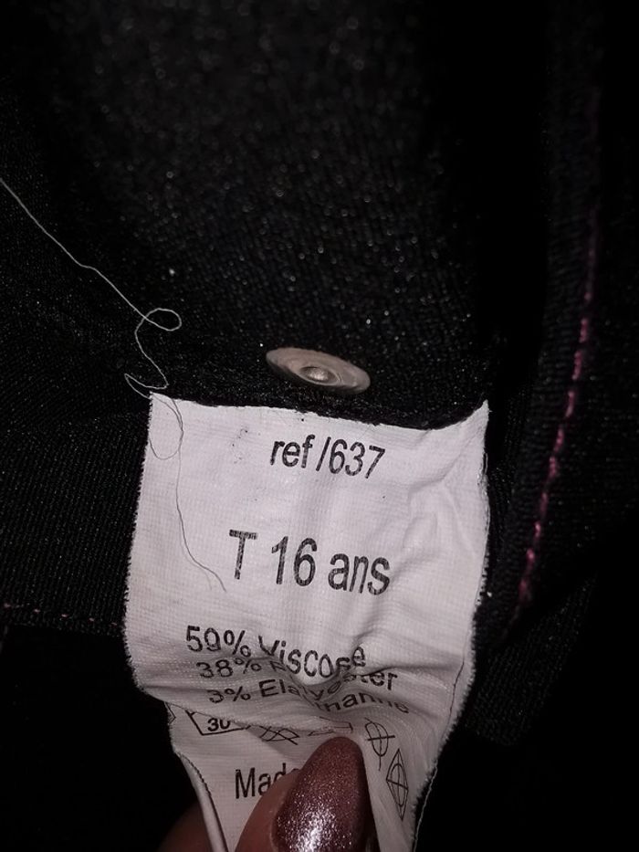 Pantalon évasé noir fille 16 ans neuf - photo numéro 4
