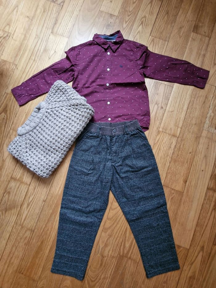 ✨ Ensemble 3 pièces garçon 6 ans – tenue de Noël Zara & H&M ✨