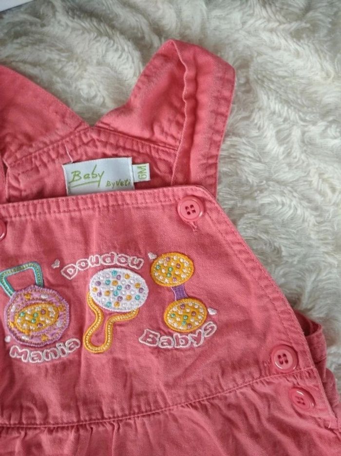 Combinaison barboteuse été Fille 6 mois Baby by Vet 100% coton - photo numéro 4