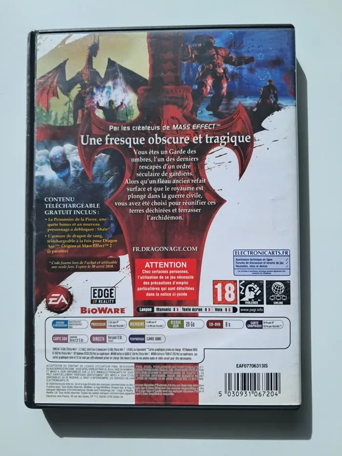 Jeu vidéo PC Dragon Age Origins - photo numéro 6