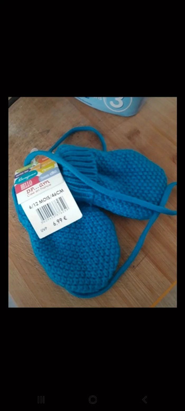 Moufles turquoise