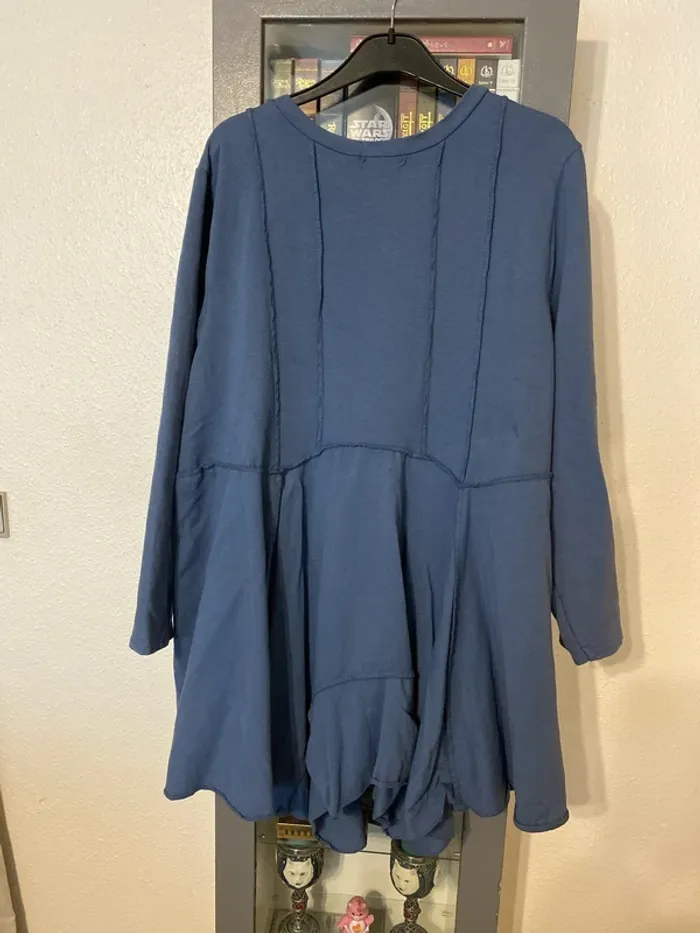 superbe tunique robe bleu asymétrique 50/52 Belle Nana neuve - photo numéro 9