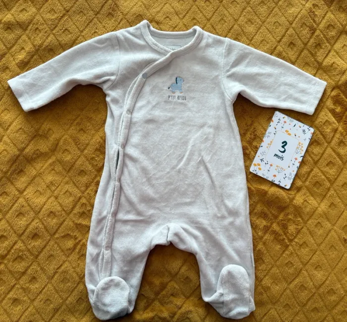 Lot 2 pyjamas velours P’tit Bisou - photo numéro 3