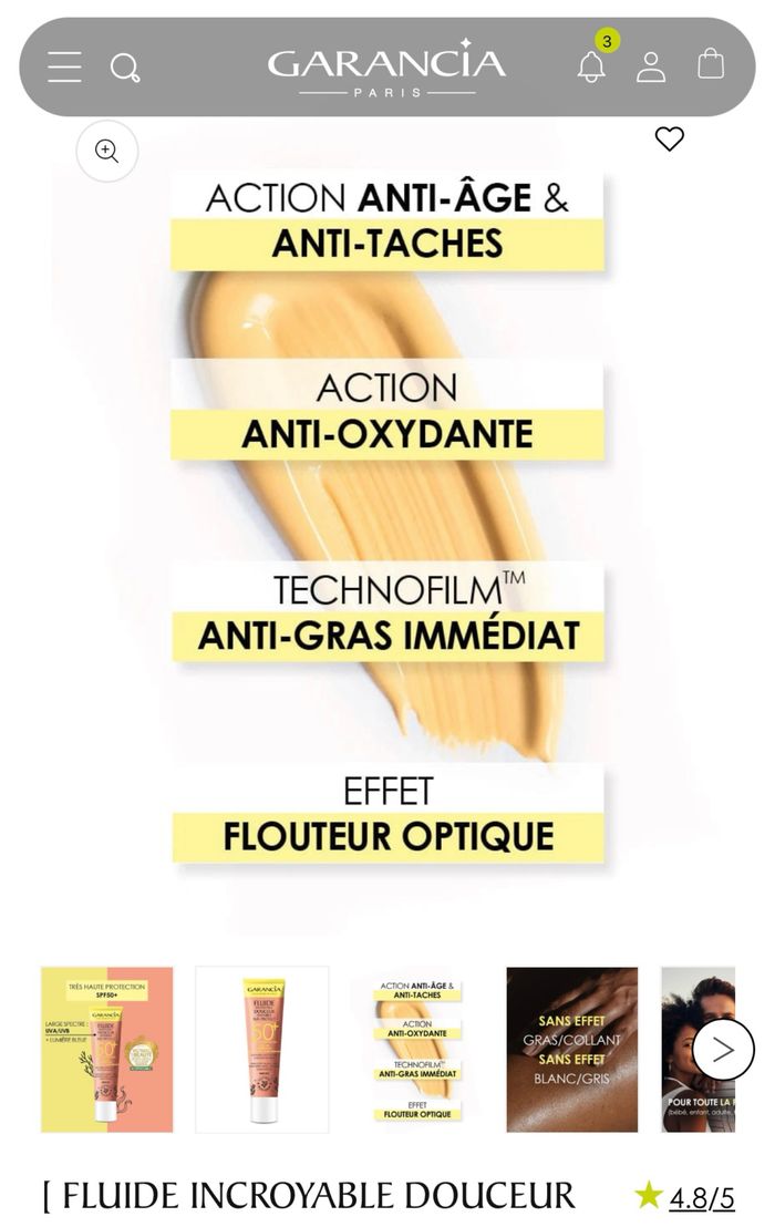 Fluide incroyable sun protect Garancia 20 ml neuf - photo numéro 4