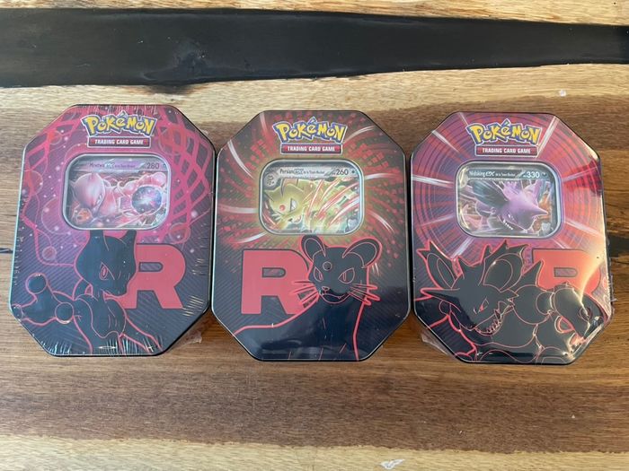 Lot 3 Pokébox Team Rocket - Mewtwo + Nidoking + Persian - EV10 Rivalités Destinées- NEUF FR