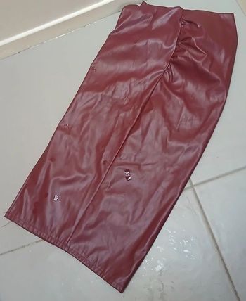 Jupe Bordeaux simili-cuir XS / 34 / 6·Très bon état