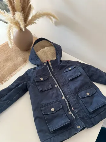 Veste polaire petit bateau bleu marine 3 ans