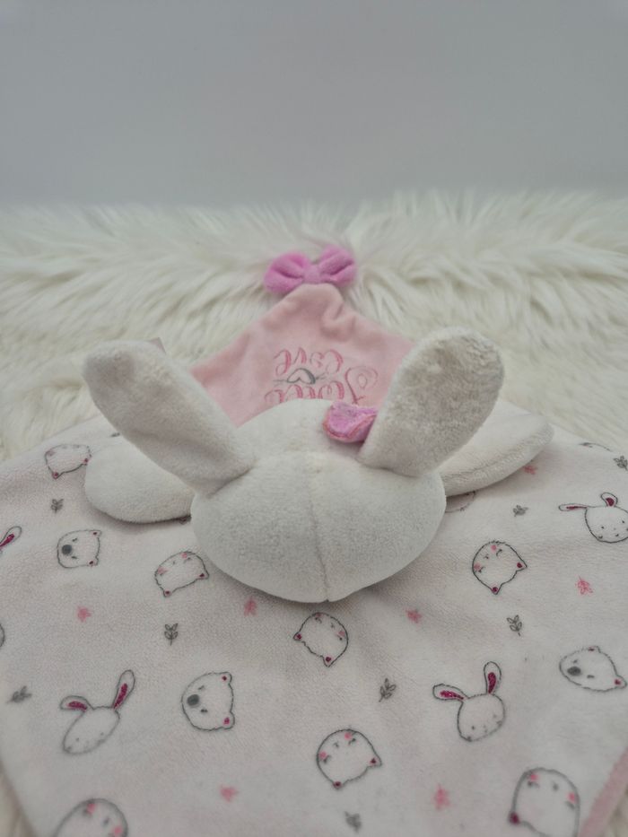 Doudou lapin plat carré My Sweet Love Pat et Ripaton - photo numéro 5